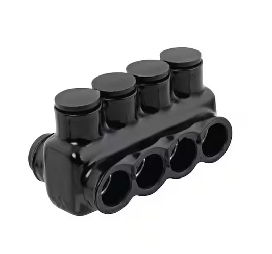 3/0-6 AWG Bagged Insulated Multi-Tap Connector, Black - 91001839958