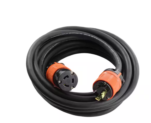 75 ft.SOOW 12/3 NEMA L5-20 20A 125-Volt Indoor/Outdoor Black Rubber Extension Cord - 91011399801