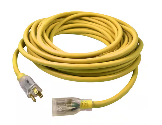 USW 50 ft. 14/3 Yellow Extension Cord with Lighted Plug - 91005315741