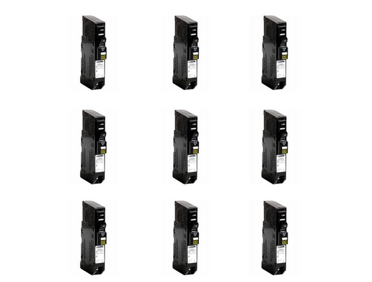 QO 15 Amp Single-Pole Plug-On Neutral Combination Arc Fault Circuit Breaker (9-pack) - 91005370694