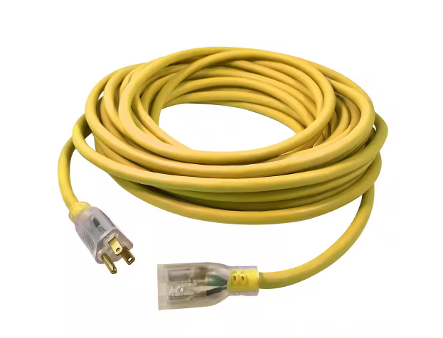 USW 25 ft. 14/3 Yellow Extension Cord with Lighted Plug - 91005315740