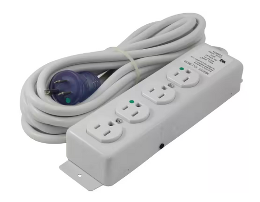 15FT 15A 14/3 Medical/Hospital Grade Power Strip with 4 Outlets - 91007935512