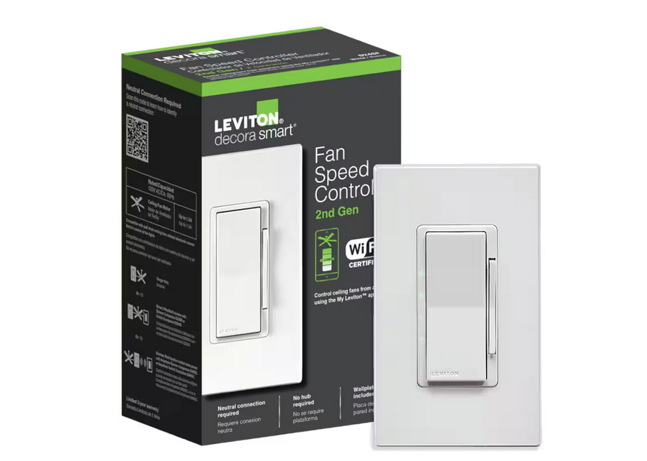 Decora Smart 2nd Gen Wi-Fi Fan Controller, White - 91008471042