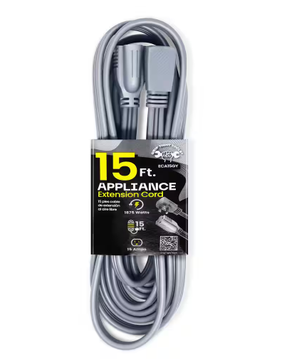 15 ft. 14/3 SPT, Indoor Appliance Extension Cord, Gray - 91011923850