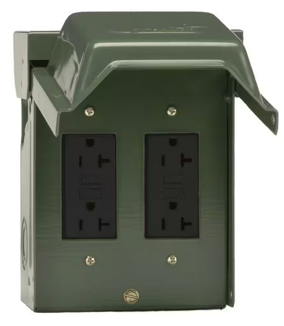 2-20 Amp Backyard Outlet with GFCI Receptacles - 9424118