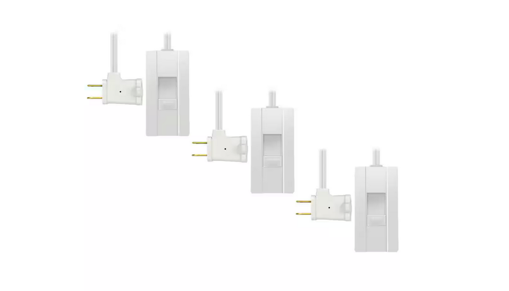 Table-Top Plug in Lamp Dimmer, White (3-Pack) - 91008091336