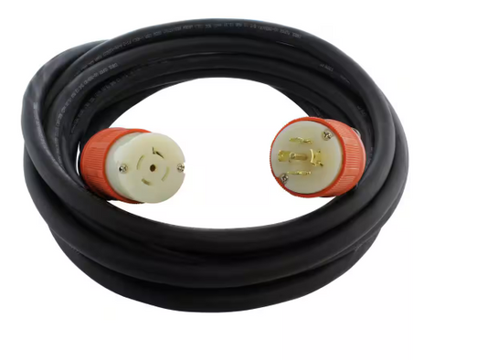 75 ft. SOOW 12/5 NEMA L21-20 20 Amp 3-Phase 120/208V Industrial Rubber Extension Cord - 91008300788