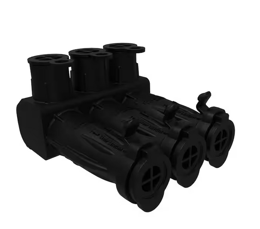 SafetySub Insulated Multi-Tap Connector, Direct Burial, Conductor Range 350-12, 3 Ports - 91006426718