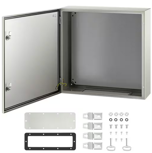 Electrical Enclosure Box 24 in. x 24 in. x 8 in. NEMA 4X Cabon Steel Waterproof Junction Box With Mounting Plate - 91007824382