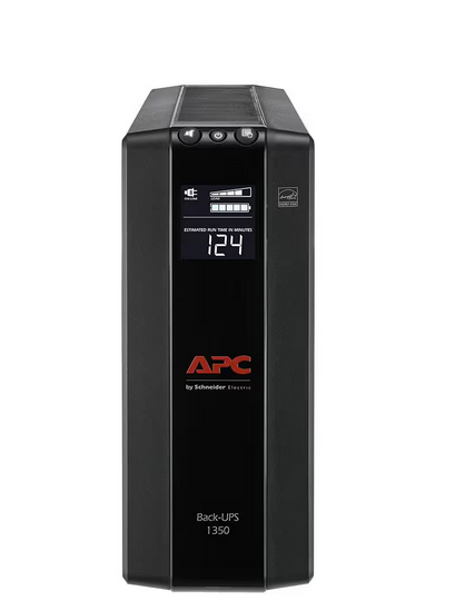 Back-UPS Pro 1350VA AVR/LCD Battery Backup/Surge Protector with 5 battery backup outlets, 5 surge protect outlets - 91003422020