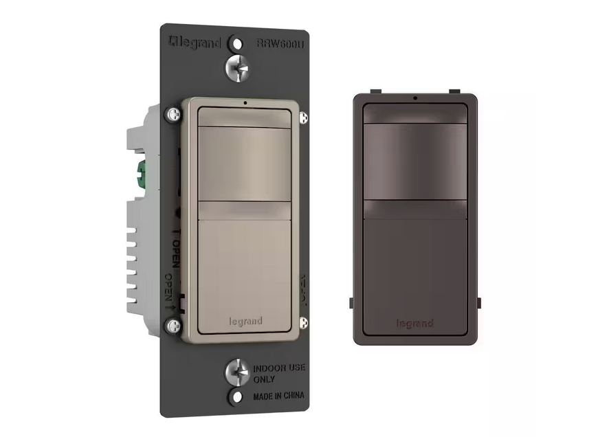 radiant 600-Watt Passive Infrared Single-Pole Occupancy/Vacancy Sensor, Nickel/Dark Bronze - 91005513443