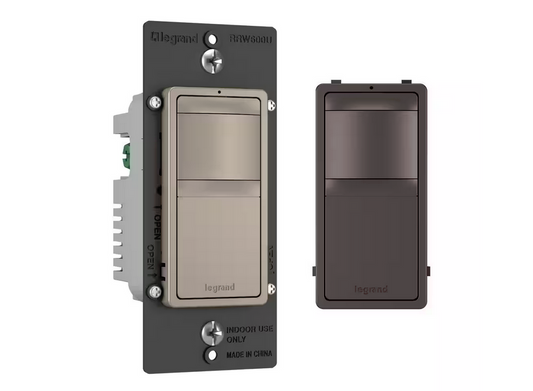 radiant 600-Watt Passive Infrared Single-Pole Occupancy/Vacancy Sensor, Nickel/Dark Bronze - 91005513443