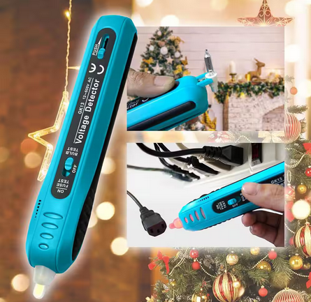12-600 Volts AC Christmas Light String Tester Non Contact Voltage Finder Meter Light Bulb and Fuse Checker - 91010757960