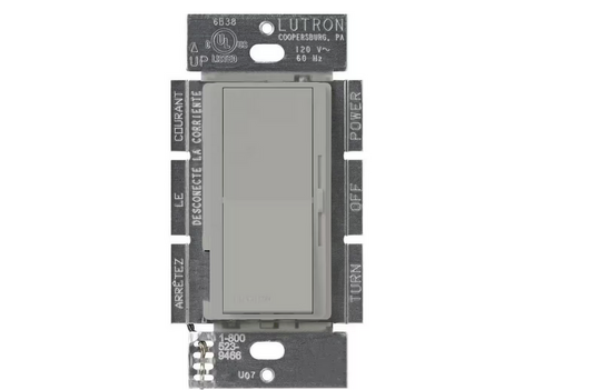 Diva Dimmer Switch for Magnetic Low Voltage, 450-Watt/Single-Pole, Gray (DVLV-600P-GR)