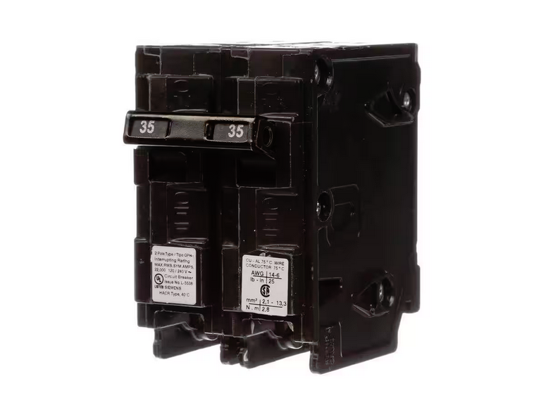 35 Amp Double-Pole Type QPH 22kA Circuit Breaker