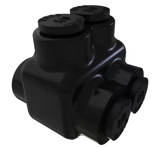 Nimbus Insulated Aluminum Multi-Tap Connector, Conductor Range 1/0-14, 2-Ports, Dual Sided Entry, Tin Plated - 91006426835