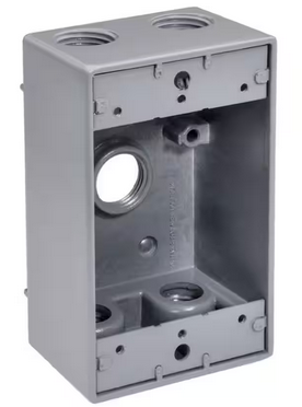 3/4 in. Weatherproof 5-Hole Single Gang Electrical Box (25-Pack) - 91008820886