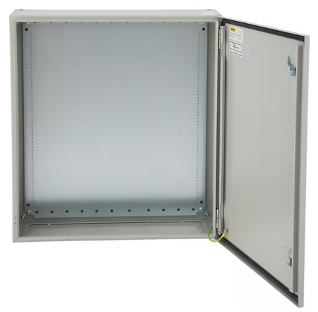 Electrical Enclosure Box 24 x 24 x 8 in. NEMA 4X Junction Box IP65 Carbon Steel Hinged with Rain Hood for Outdoor Indoor - 91009422812