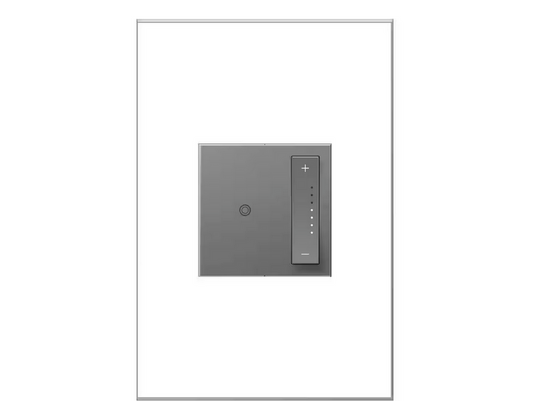 adorne sofTap Tru-Universal 700-Watt 1-Pole/3-Way LED/Halogen/MLV/Fluorescent/ELV/CFL Dimmer with Microban, Magnesium - 9851830