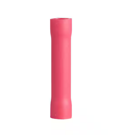 22-16 AWG Butt Splice Red 100-Pack (Case of 4)