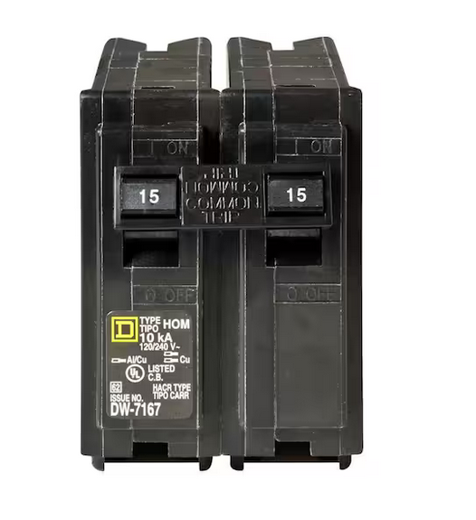 Homeline 15 Amp 2-Pole Circuit Breaker (6-pack) - 91005370700