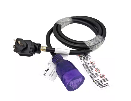 6 ft. 12/3 20 Amp 250-Volt 3-Prong Indoor/Outdoor NEMA 6-20 Extension Cord with Lighted End, Black, UL Listed - 91012031844
