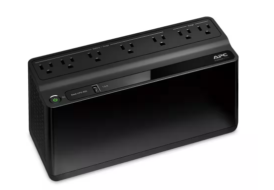 Back-UPS 600VA Battery Backup/Surge Protector with 5 battery backup outlets, 2 surge protect outlets and 1 USB port - 91003335343