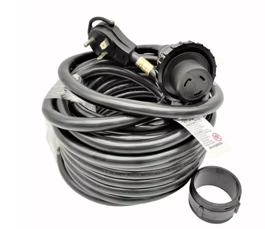 50 ft. 10/3 RV Shore Power 30 Amp 125-Volt TT-30P to Twist Locking L5-30R Adapter Extension Cord - 91007052678