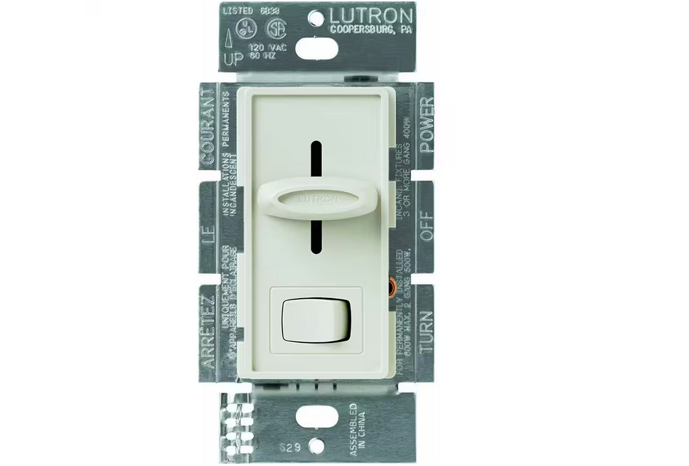 Skylark Dimmer Switch for Electronic Low-Voltage, 300-Watt Incandescent/Single-Pole, Light Almond (SELV-300P-LA)