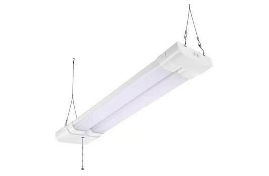 2 ft. 50-Watt Utility LED Adjustable Shop Light Fixture, White, Linkable, Frosted Lens 5000K Daylight, 5000 Lumens - 91011576306