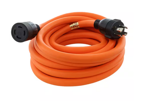 50 ft.10/4 STW NEMA L14-30 30A 125/250-Volt Indoor/Outdoor Orange Generator Extension Cord - 91011399797