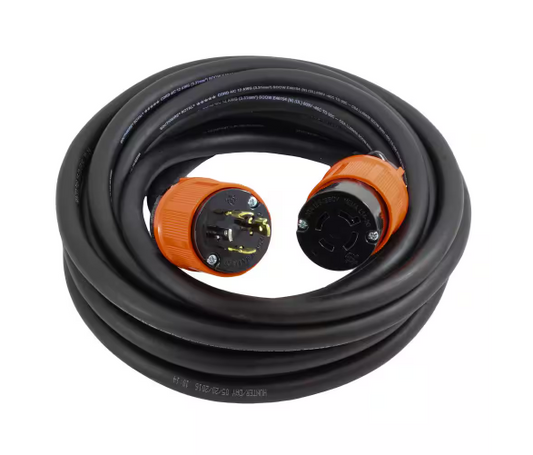 50 ft. Soow 12/4 Nema L14-20 125-Volt/250-Volt 20 Amp Generator Rubber Extension Cord - 91008744037