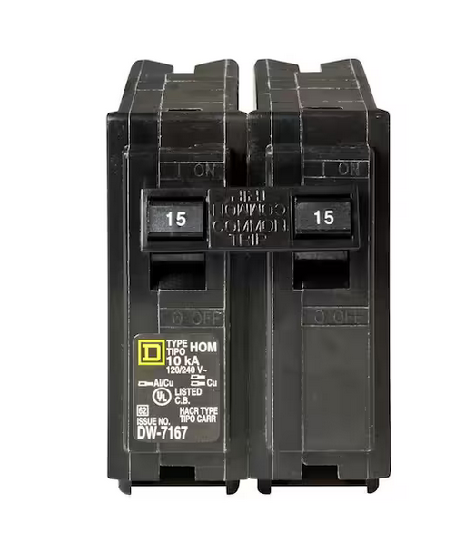 Homeline 15 Amp 2-Pole Circuit Breaker(HOM215CP) - 9516142