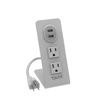 Power Stand 2-Outlet Multi-Port Surge Protector - 91007532523