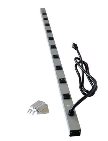 Wiremold CabinetMATE 10-Outlet 20 Amp Power Strip, 6 ft. Cord - 91000541556