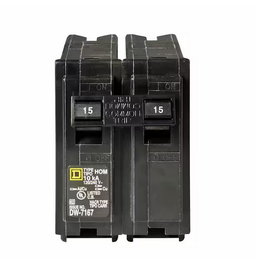 Homeline 15 Amp 2-Pole Circuit Breaker (3-Pack) - 91003146421