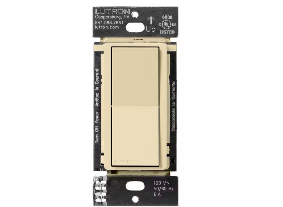 Claro Smart Accessory Switch, only for use with Diva Smart Dimmer Switch/Claro Smart Switch, Ivory (DVRF-AS-IV) - 91009033167