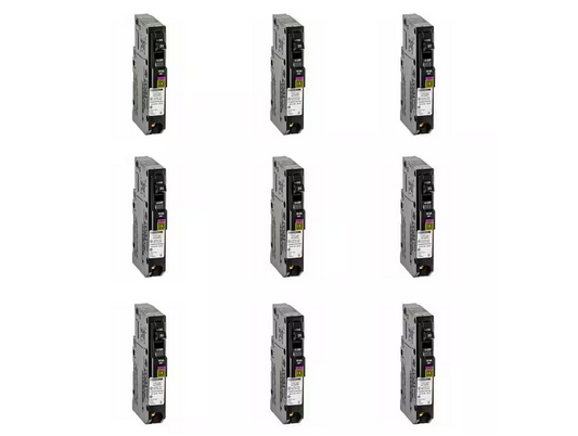 QO 20 Amp Single-Pole Plug-On Neutral Dual Function (CAFCI and GFCI) Circuit Breaker (9-pack) - 91005370678