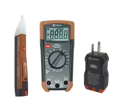 Electrical Test Kit with Full-Function Multi-Meter, Non-Contact Voltage Detector and Outlet Tester - 91009560226