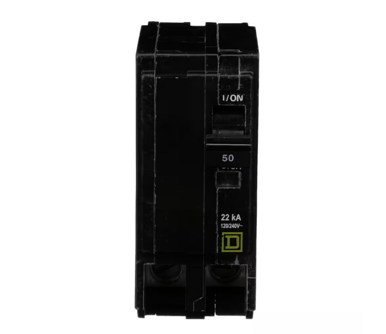 QO 50 Amp 22kA 2-Pole Plug-In Circuit Breaker - 91004542800