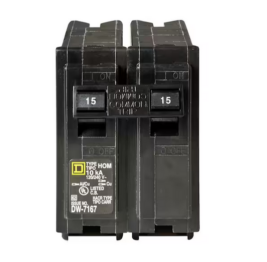 Homeline 15 Amp 2-Pole Circuit Breaker (6-pack) - 91005370700