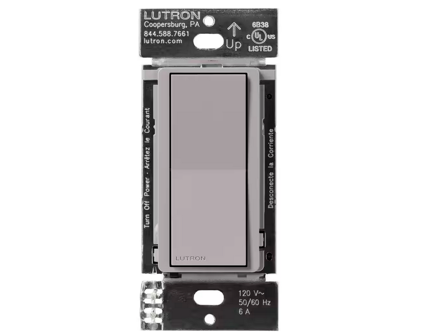 Claro Smart Accessory Switch, only for use with Diva Smart Dimmer Switch/Claro Smart Switch, Gray (DVRF-AS-GR) - 91009033166