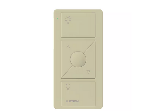 Pico Smart Remote (3-Button, Dimming) for Caseta Smart Dimmer Switch, Ivory (PJ2-3BRL-GIV-L01)