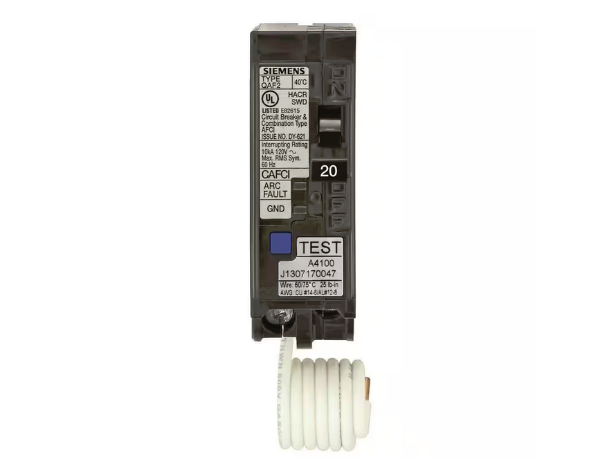 20 Amp 1 in. Single-Pole Combination AFCI Circuit Breaker - 9256336