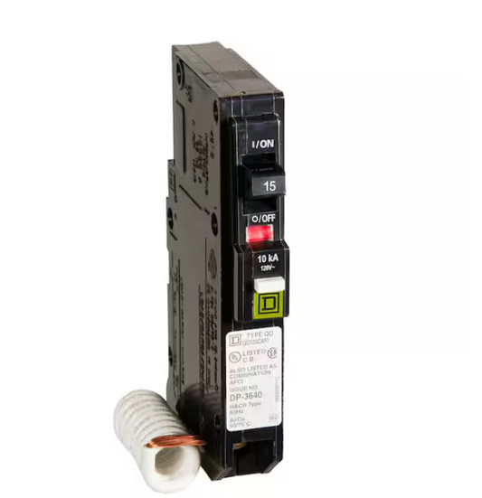 QO 15 Amp Single-Pole Combination Arc Fault Circuit Breaker(QO115CAFIC) - 9251791