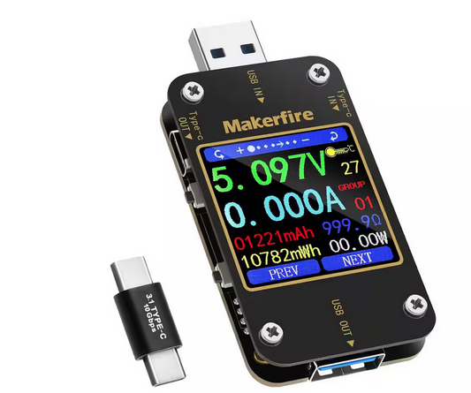 3.80-30 Volts USB Voltage Current Tester Voltmeter Ammeter Black Green - 91010608822