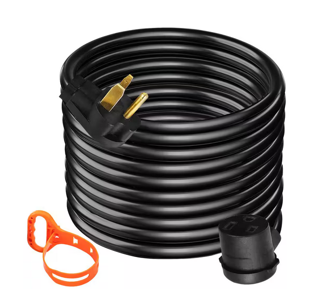 Welder Extension Cord 40 Amp 25 ft. 250 Volt Welding Power Cord with NEMA 6-50 Plug 8 Wire Gauge 3 Prong - 91008035437