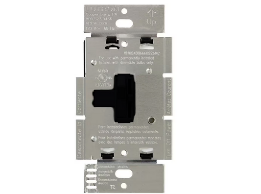 Toggler Dimmer Switch for Magnetic Low-Voltage, 600-Watt/3-Way, Black (AYLV-603P-BL)