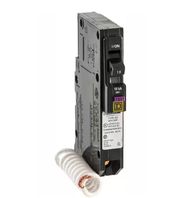 QO 15 Amp Single-Pole Dual Function (CAFCI and GFCI) Circuit Breaker - 91000039733