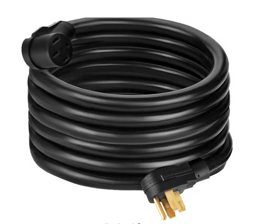 50 ft. 40 Amp RV Extension Cord Premium Power Cord Extension Cord Copper Wire RV Cord Power Supply Cable - 91008303965